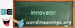 WordMeaning blackboard for innovator